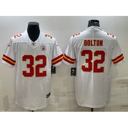 Men's Kansas City Chiefs #32 Nick Bolton White Vapor Untouchable Limited Stitched Football Jersey