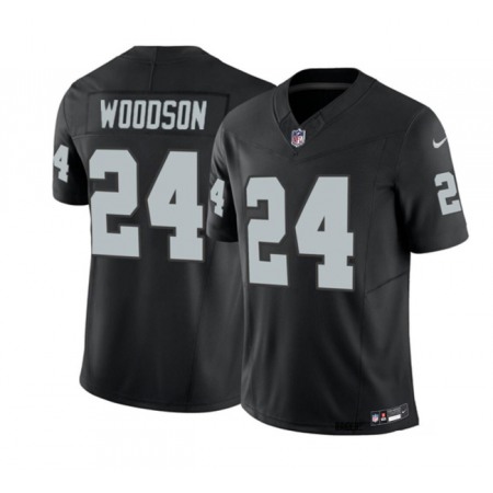 Men's Las Vegas Raiders #24 Charles Woodson Black 2023 F.U.S.E Vapor Untouchable Stitched Football Jersey