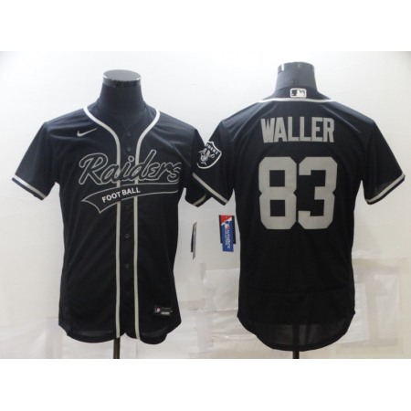 Men's Las Vegas Raiders #83 Darren Waller Black Flex Base Stitched Jersey