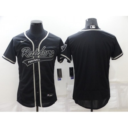 Men's Las Vegas Raiders Blank Black Flex Base Stitched Jersey