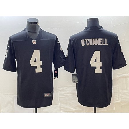 Men's Las Vegas Raiders #4 Aidan O'Connell Black Vapor Untouchable Stitched Football Jersey