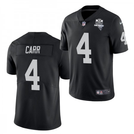 Men's Las Vegas Raiders #4 Derek Carr Black 2020 Inaugural Season Vapor Limited Stitched Jersey