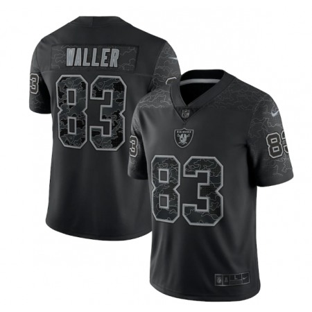 Men's Las Vegas Raiders #83 Darren Waller Black Reflective Limited Stitched Football Jersey