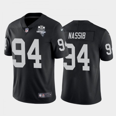 Men's Las Vegas Raiders #94 Carl Nassib Black 2020 Inaugural Season Vapor Limited Stitched Jersey