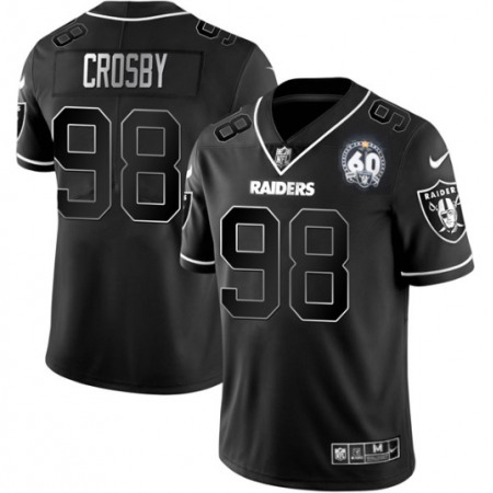 Men's Las Vegas Raiders #98 Maxx Crosby Black Shadow Vapor Limited Stitched Jersey