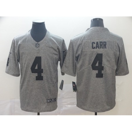 Men's Oakland Raiders #4 Derek Carr Grey Limited Stitched NFL Jersey