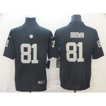 Men's Oakland Raiders #81 Tim Brown Black Vapor Untouchable Limited Stitched NFL Jersey