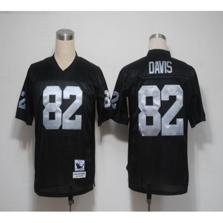 Mitchell And Ness Raiders #82 Al Davis Throwback Black Stitched NFL Jersey