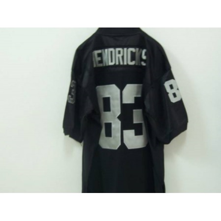 Mitchell and Ness Raiders #83 Ted Hendricks Stitched Black NFL Jersey