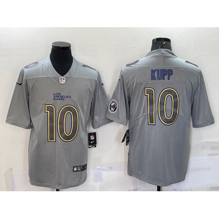 Men's Los Angeles Rams #10 Cooper Kupp Grey With Patch Atmosphere Fashion Stitched Jersey