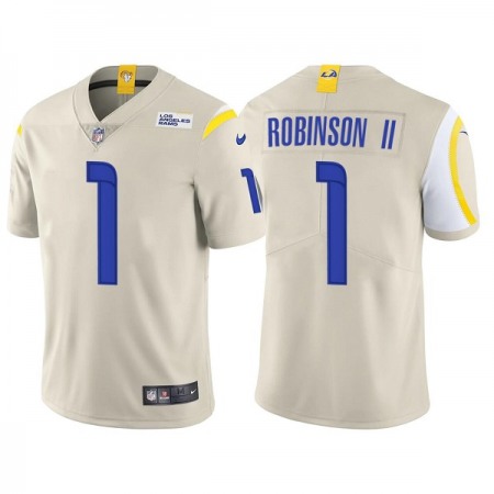 Men's Los Angeles Rams #1 Allen Robinson II Bone Vapor Untouchable Limited Stitched Football Jersey