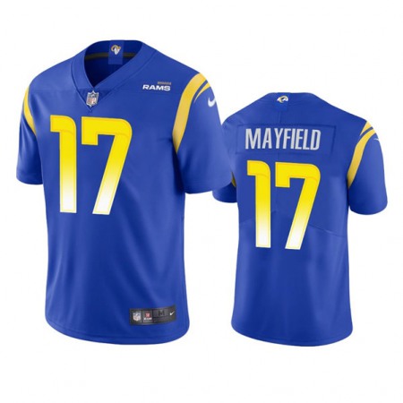 Men's Los Angeles Rams #17 Baker Mayfield Royal Vapor Untouchable Limited Stitched Football Jersey