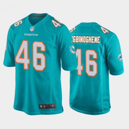 Men's Miami Dolphins #46 Noah Igbinoghene Aqua Stitched Jersey