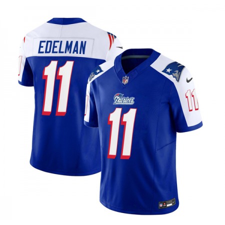 Men's New England Patriots #11 Julian Edelman Blue/White 2023 F.U.S.E. Vapor Limited Stitched Football Jersey