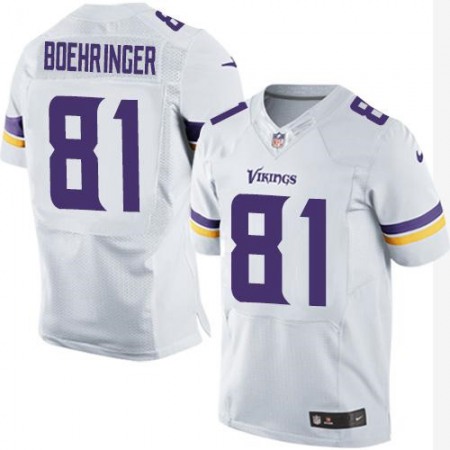 Nike Vikings #81 Moritz Boehringer White Men's Stitched NFL Elite Jersey