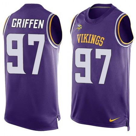 Nike Vikings #97 Everson Griffen Purple Team Color Men's Stitched NFL Limited Tank Top Jersey