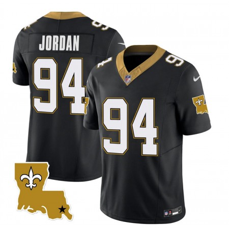 Men's New Orleans Saints #94 Cameron Jordan Black 2023 F.U.S.E. 1987 Legacy Vapor Stitched Jersey