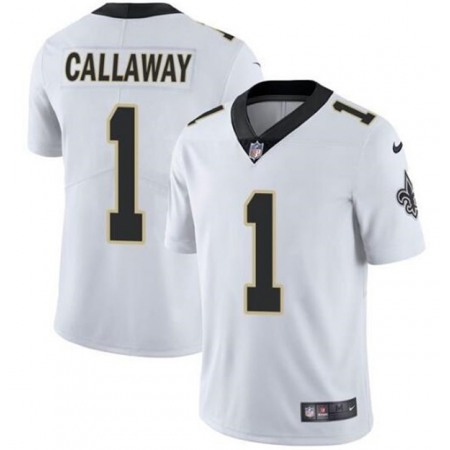 Men's New Orleans Saints #1 Marquez Callaway 2021 White Vapor Untouchable Limited Stitched Jersey