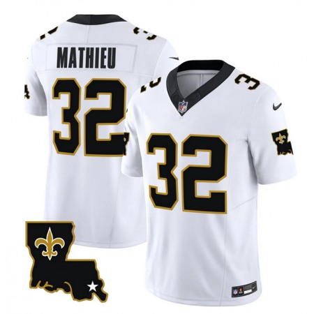 Men's New Orleans Saints #32 Tyrann Mathieu White 2023 F.U.S.E. 1987 Legacy Vapor Stitched Jersey