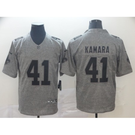 Men's New Orleans Saints #41 Alvin Kamara Grey 2019 Stitched NFL Jersey