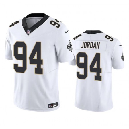 Men's New Orleans Saints #94 Cameron Jordan White 2023 F.U.S.E. Vapor Untouchable Limited Stitched Jersey