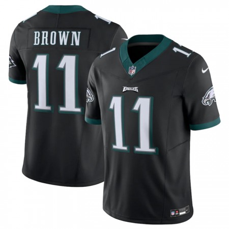 Men's Philadelphia Eagles #11 A.J. Brown Black 2023 F.U.S.E. Vapor Untouchable Limited Stitched Football Jersey