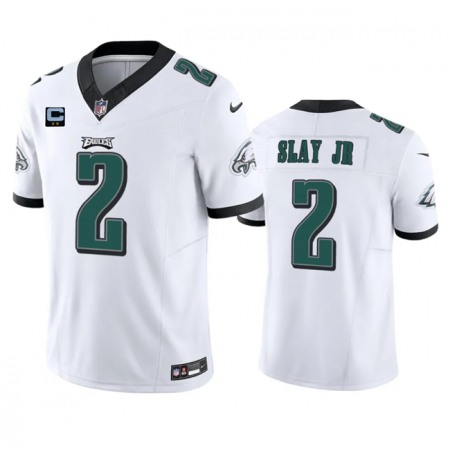 Men's Philadelphia Eagles #2 Darius Slay JR White 2023 F.U.S.E. With 1-Star C Patch Vapor Untouchable Limited Stitched Football Jersey