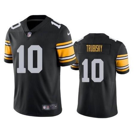 Men's Pittsburgh Steelers #10 Mitchell Trubisky Black Vapor Untouchable Limited Stitched Jersey