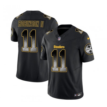 Men's Pittsburgh Steelers #11 Allen Robinson II Black 2023 F.U.S.E. Smoke Vapor Untouchable Limited Stitched Jersey