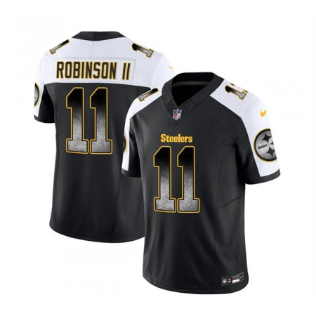 Men's Pittsburgh Steelers #11 Allen Robinson II Black/White 2023 F.U.S.E. Vapor Untouchable Limited Stitched Jersey