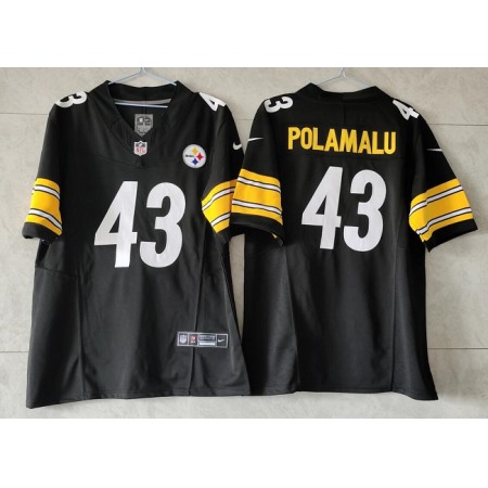 Men's Pittsburgh Steelers #43 Troy Polamalu Black 2023 F.U.S.E. Vapor Untouchable Limited Jersey