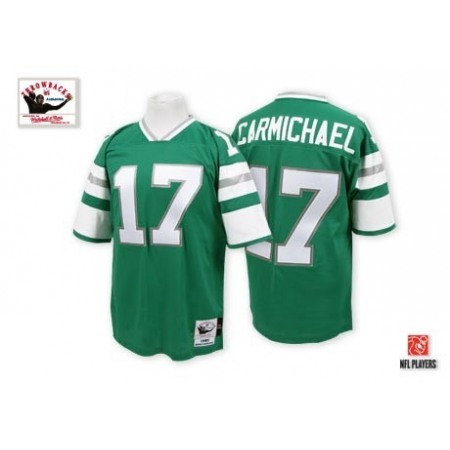 Mitchell And Ness Eagles #17 Harold Carmichael Green Stitched Throwback NFL Jersey