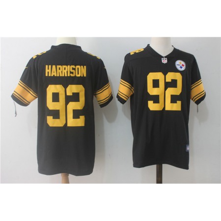 Men's Nike Pittsburgh Steelers #92 James Harrison Black Limited Rush Stitched NFL Jersey