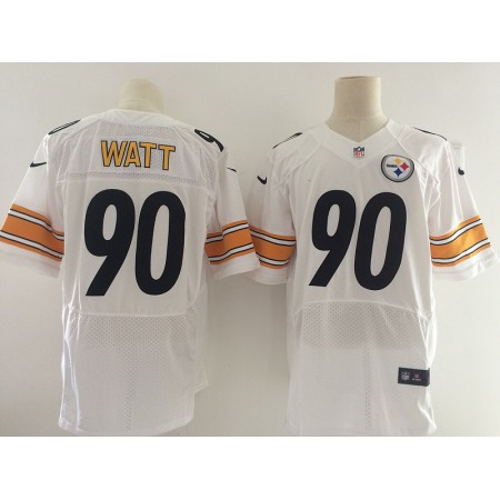 Men's Pittsburgh Steelers #90 T.J. Watt Nike White 2017 Elite Stitched NFL Jersey