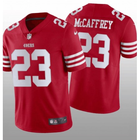 Men's San Francisco 49ers #23 Christian McCaffrey 2022 Red Vapor Untouchable Stitched Jersey