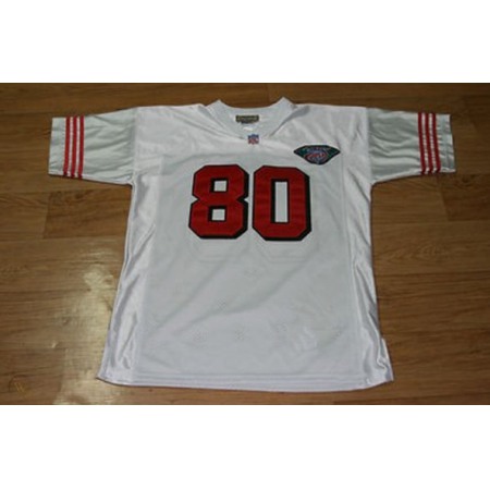 Men's San Francisco 49ers #80 Jerry Rice White Stitched Jersey