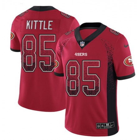 Men's San Francisco 49ers #85 George Kittle Red Drift Fashion Color Rush Limited Stitched NFL Jersey