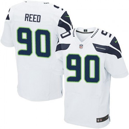 Nike Seahawks #90 Jarran Reed White Men's Stitched NFL Elite Jersey