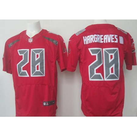 Nike Buccaneers #28 Vernon Hargreaves III Red Men's Stitched NFL Elite Rush Jersey