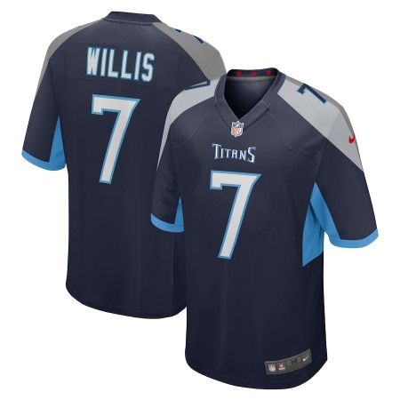 Men's Tennessee Titans #7 Malik Willis Navy Vapor Untouchable Stitched Jersey