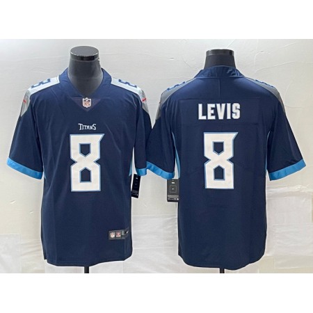 Men's Tennessee Titans #8 Will Levis Navy Vapor Untouchable Stitched Jersey