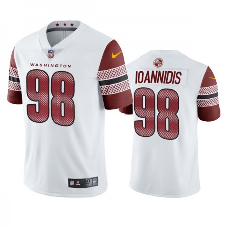 Men's Washington Commanders #98 Matt Ioannidis White Vapor Untouchable Stitched Football Jersey