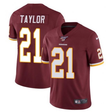 Men's Washington Redskins #21 Sean Taylor Red 2019 100th season Vapor Untouchable Limited Stitched NFL Jersey