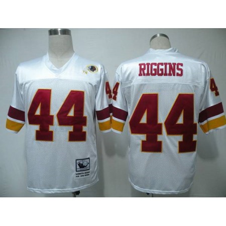 Mitchell and Ness Redskins #44 John Riggins White Stitched Throwback NFL Jersey