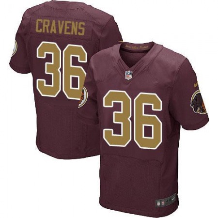 Nike Redskins #36 Su'a Cravens Burgundy Red Alternate Men's Stitched NFL 80TH Throwback Elite Jersey