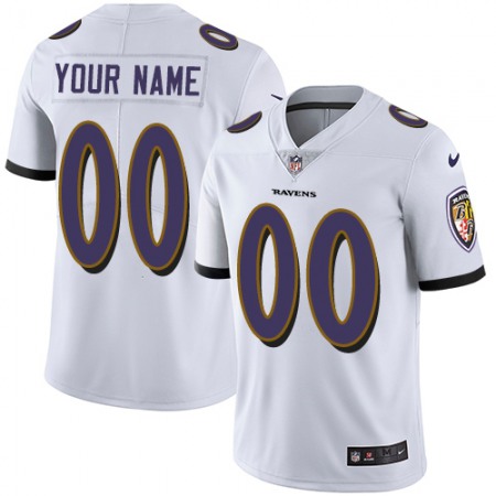 Men's Baltimore Ravens ACTIVE PLAYE Custom White Vapor Untouchable Limited NFL Jersey