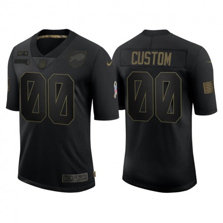 Men's Buffalo Bills Customized 2020 Black Salute To Service Limited Stitched Jersey