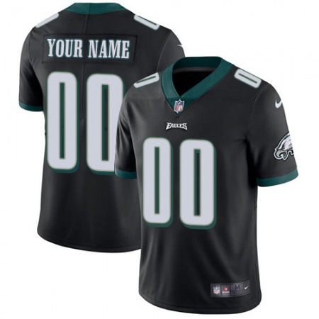 Men's Philadelphia Eagles Customized Black Alternate Vapor Untouchable NFL Stitched Limited Jersey