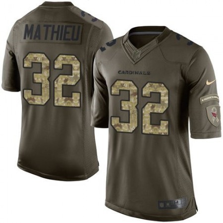 Nike Cardinals #32 Tyrann Mathieu Green Youth Stitched NFL Limited Salute to Service Jersey