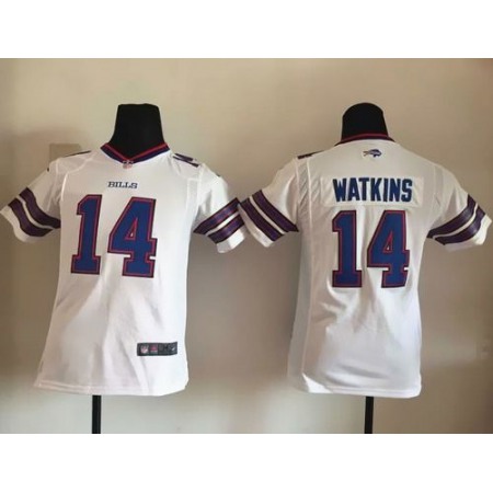 Nike Bills #14 Sammy Watkins White Youth Stitched NFL New Elite Jersey